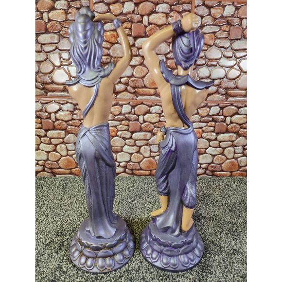 Mid-Century Midern vintage 2 Ceramic Balinese Dancer Figurines large - Picture 4 of 8